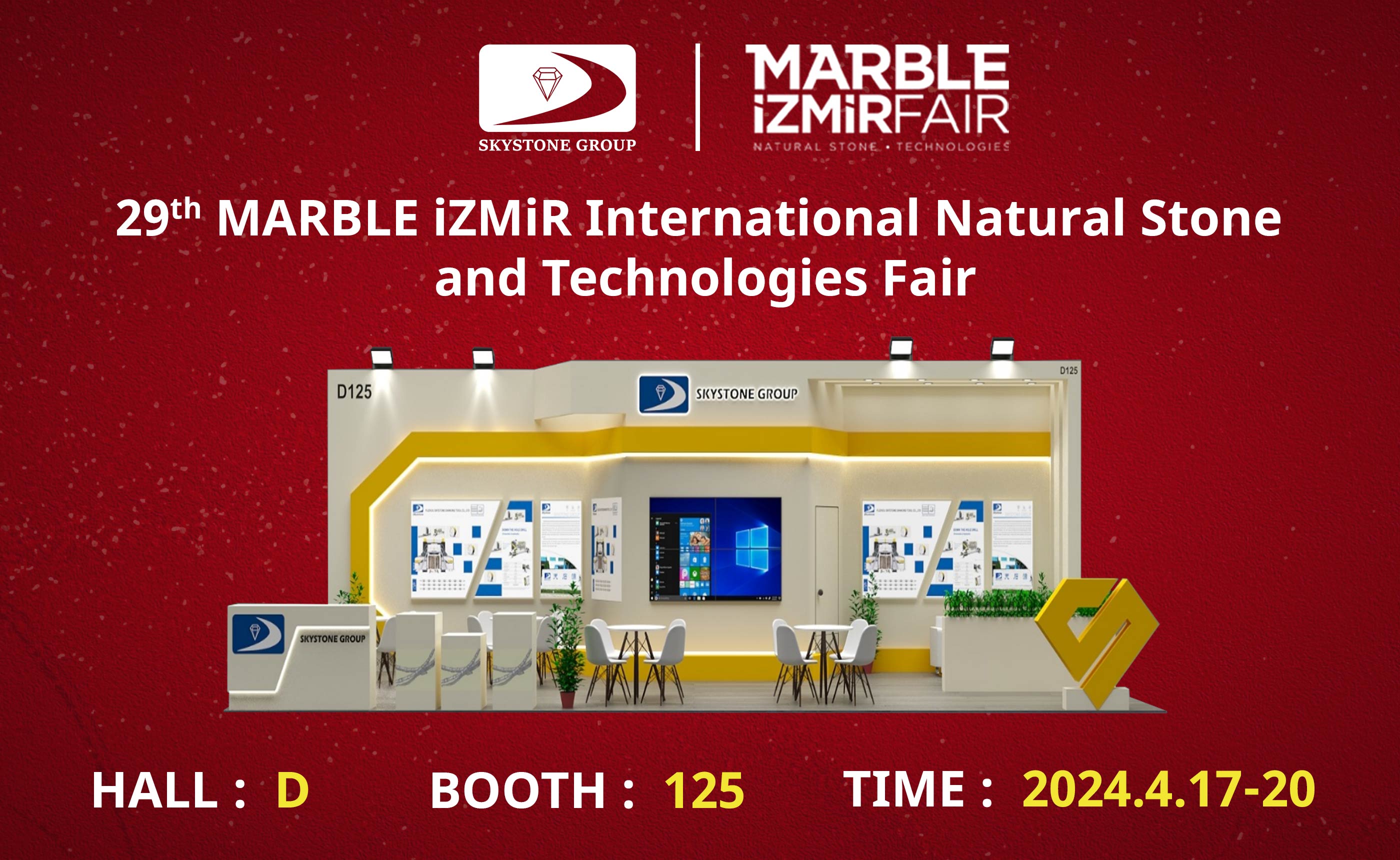 Welcome to the 29th MARBLE Izmir International Natural Stone and Technologies Fair!