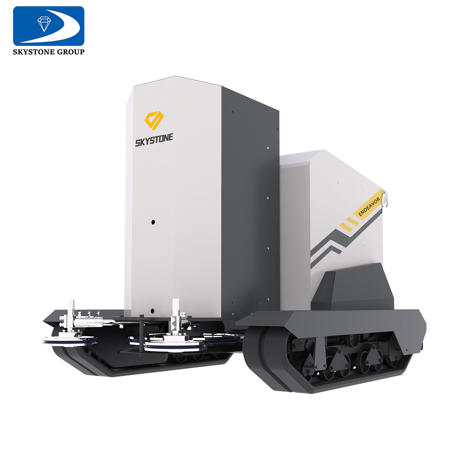 Trackless quarry wire saw machine